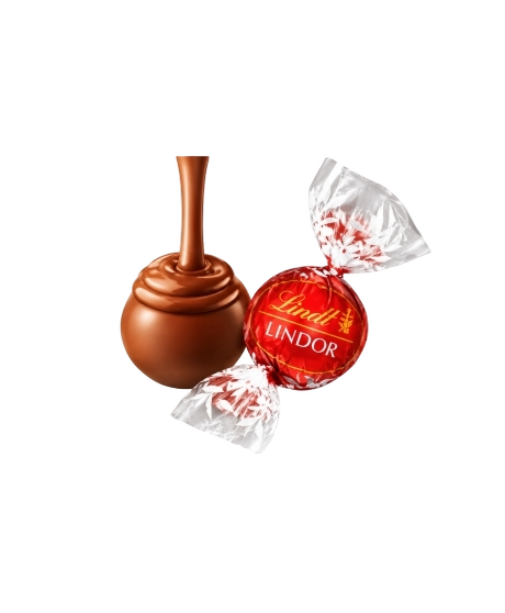 LINDT LINDOR PRALINES CORNET CHOCOLATE MILK 337 GR (8 in a box)