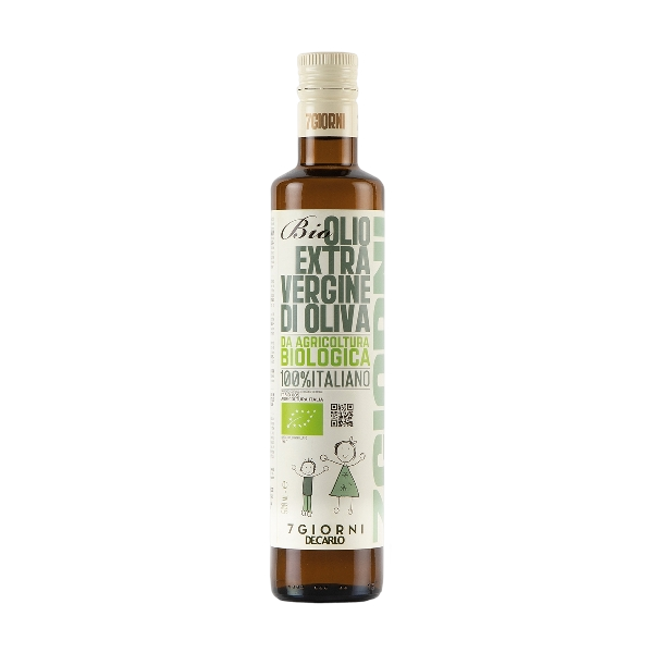 DE CARLO ORGANIC EXTRA VIRGIN OLIVE OIL D.O.P. 7 GIORNI 500 ML (6 in a box)