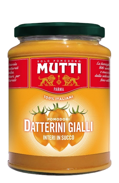 MUTTI TOMATOES DATTERINI YELLOW WHOLE GLASS 350 GR (6 in a box)