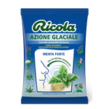 RICOLA CANDY SUGAR FREE AZIONE GLACIALE STRONG MINT BAG 70 GR (12 in a box)