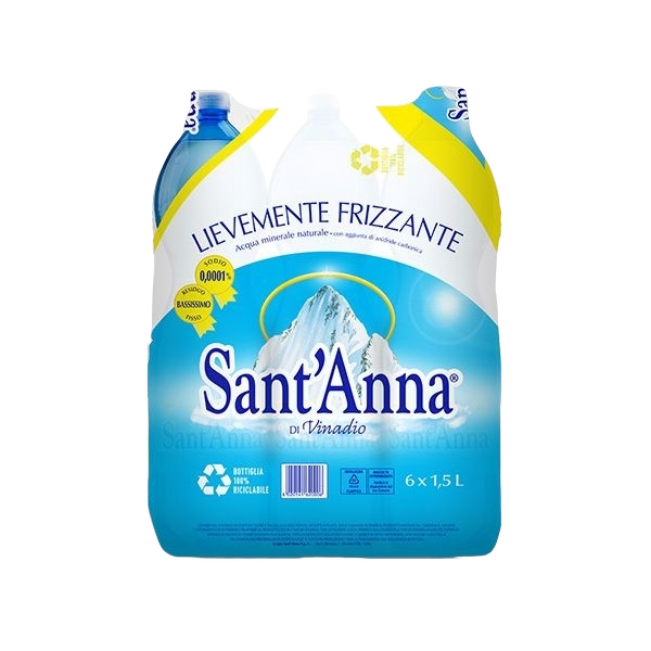SANT'ANNA CARBONATED WATER PET 1.5 LT (6 in a box)