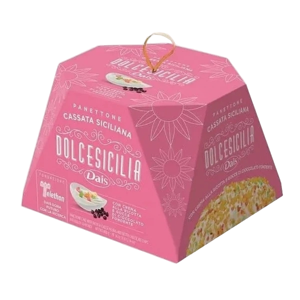 DAIS PANETTONE CASSATA SICILIANA WITH RICOTTA CREAM 800 GR (12 in a box)