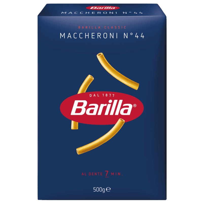 BARILLA PASTA DI SEMOLA MACCHERONI N.44 500 GR (16 in a box)
