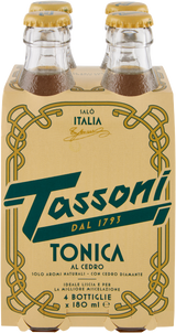 TASSONI SODA TONICA CEDRO GLASS 18 CL X4 (6 in a box)