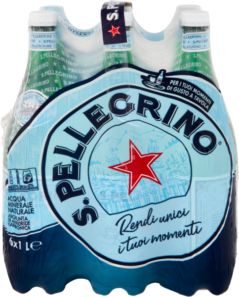 SAN PELLEGRINO CARBONATED WATER PET 1 LT (6 in a box)