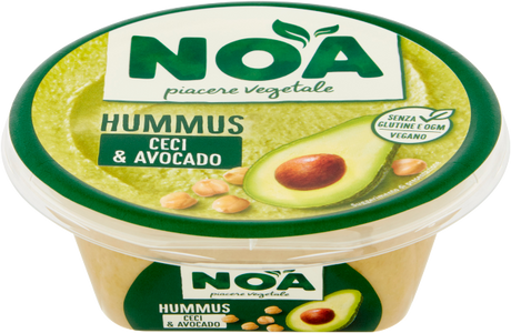 NOA HUMMUS SPREAD CHICKPEAS & AVOCADOS 175 GR (4 in a box)