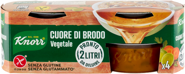 KNORR BROTH CUORE DI BRODO VEGETABLES X4 112 GR (12 in a box)