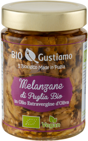 BIO GUSTIAMO AUBERGINES IN EVO OIL 280 GR (5 in a box)