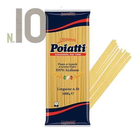 POIATTI PASTA DI SEMOLA LINGUINE N.10 1 KG (12 in a box)