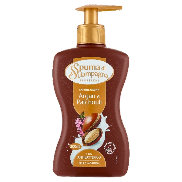 SPUMA DI SCIAMPAGNA SOAP LIQUID ARGAN AND PATCHOULI 300 ML (12 in a box)