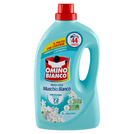 OMINO BIANCO LAUNDRY DETERGENT WHITE MUSK 44 WASHES X3 5.28 LT (1 in a box)