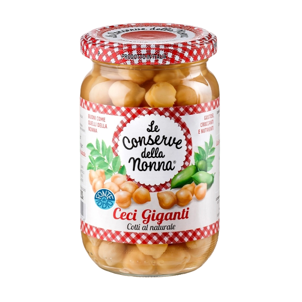 CONSERVE DELLA NONNA LEGUMES CHICKPEAS BIG IN BRINE 360 GR (12 in a box)