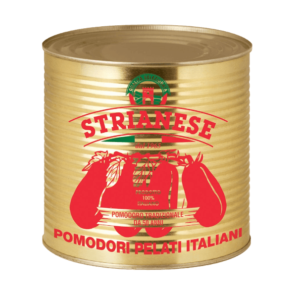STRIANESE POMODORI PELATI INTERI TIN 2.5 KG (6 in a box)