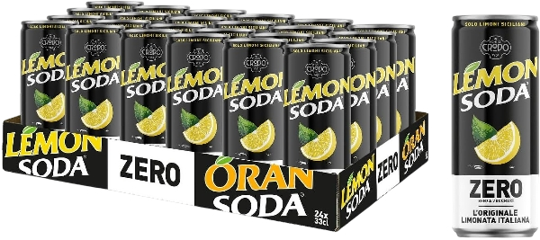 LEMONSODA ZERO DRINK LEMON CANS 330 ML (24 in a box)