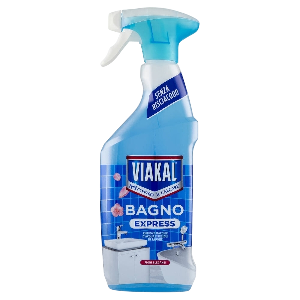 VIAKAL DEGREASER DESCALER EXPRESS BATHROOM ELEGANT FLOWERS SPRAY 470 ML (10 in a box)
