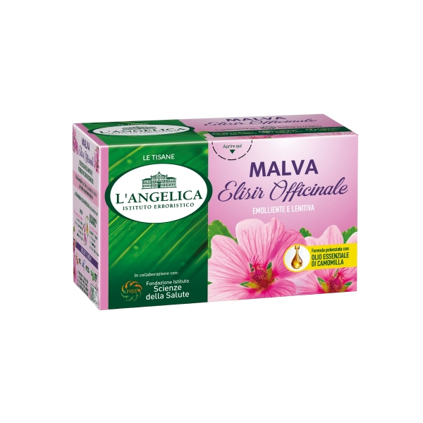 L'ANGELICA HOT HERBAL TEAS ELISIR MALVA X18 FILTERS (10 in a box)