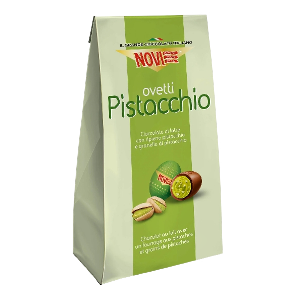 NOVI PISTACCHIO PRALINES OVETTI PISTACHIO 160 GR (10 in a box)