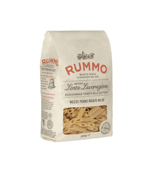 RUMMO PASTA DI SEMOLA MEZZE PENNE RIGATE N.28 500 GR (16 in a box)