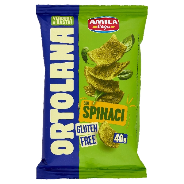 AMICA CHIPS CRISPS ORTOLANA SPINACI GLUTEN FREE 40 GR (15 in a box)