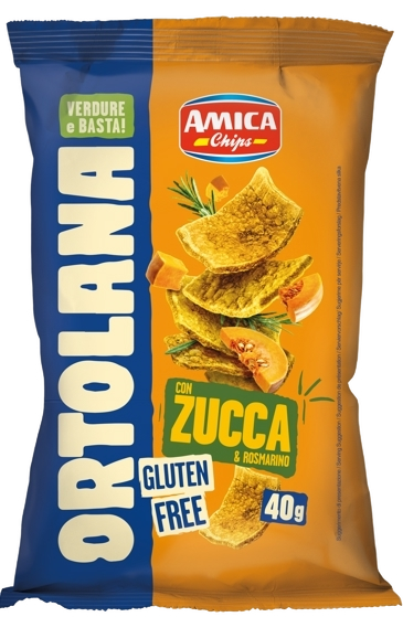 AMICA CHIPS CRISPS ORTOLANA ZUCCA GLUTEN FREE 40 GR (15 in a box)