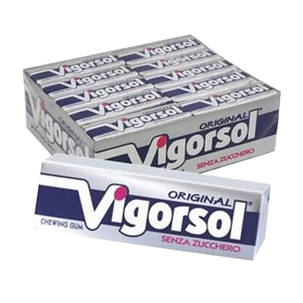 VIGORSOL CHEWING GUM ORIGINAL SUGAR FREE STICK 56 GR (40 in a box)