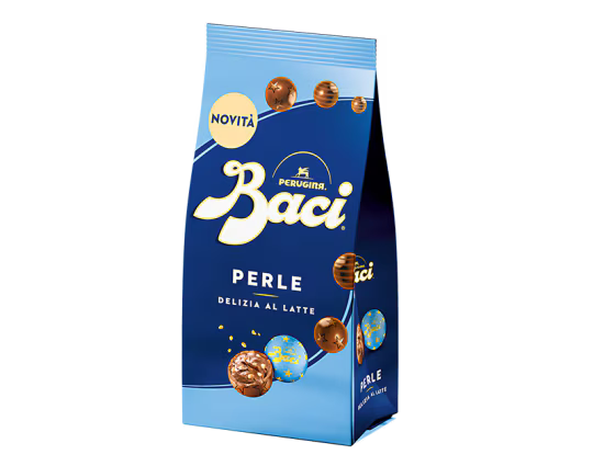 PERUGINA BACI PRALINES PERLE MILK CHOCOLATE BAG 154 GR (12 in a box)