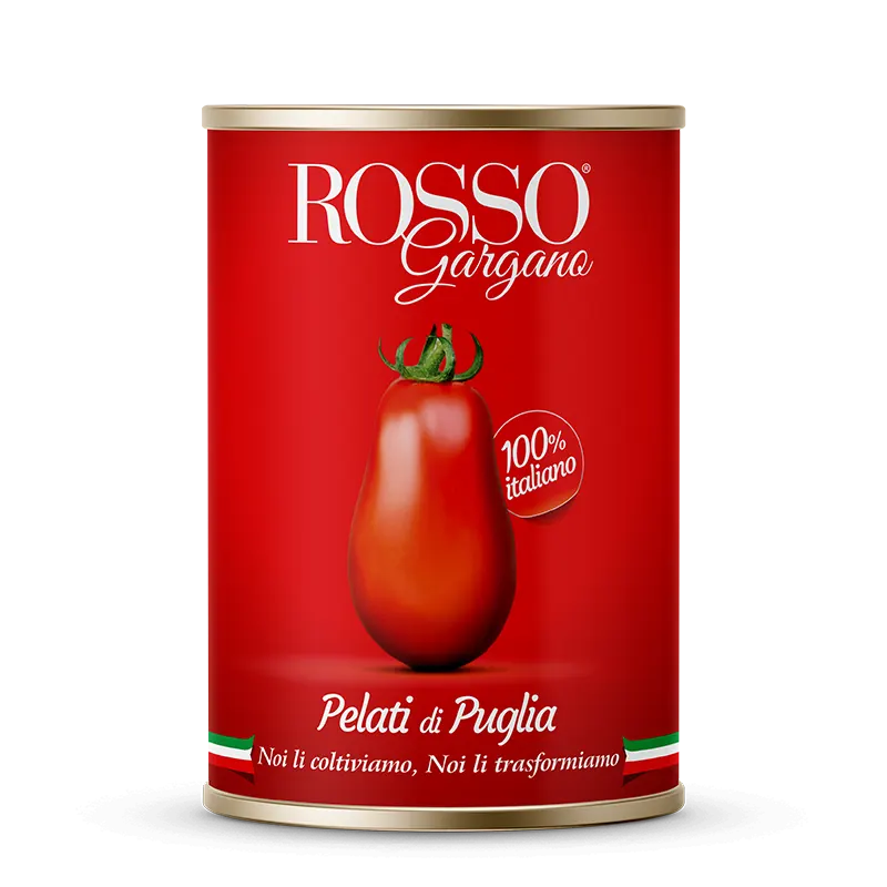 ROSSO GARGANO POMODORI PELATI DI PUGLIA TIN 400 GR (24 in a box)
