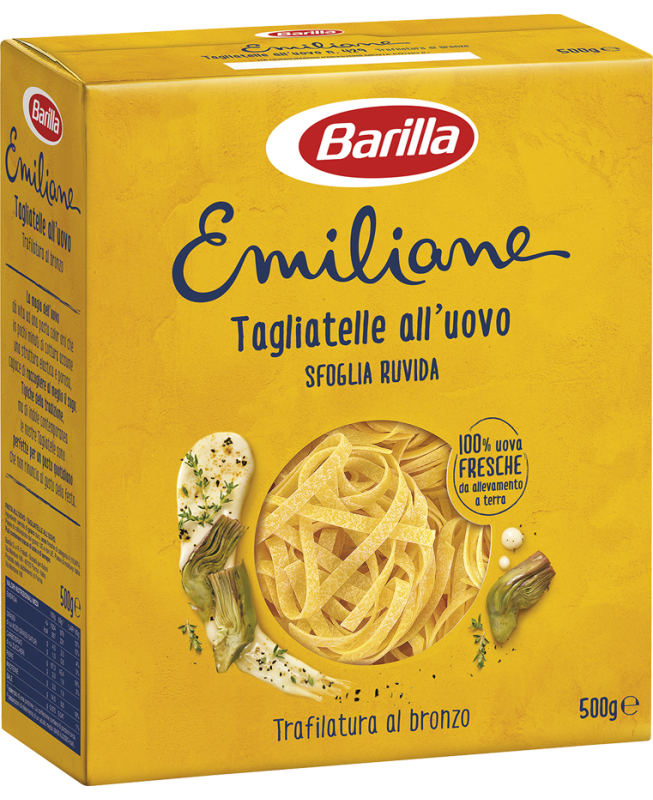 BARILLA PASTA ALL'UOVO EMILIANE TAGLIATELLE 500 GR (12 IN A BOX)