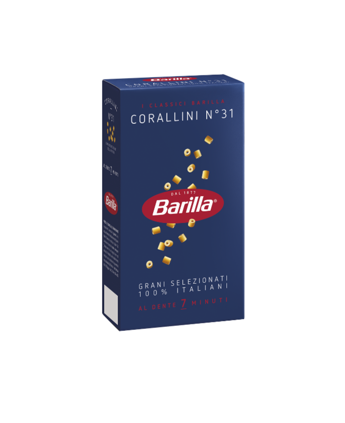 BARILLA PASTINA DI SEMOLA CORALLINI N.31 500 GR (16 in a box)