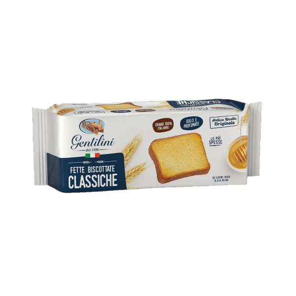 GENTILINI BAKERY RUSKS FETTE BISCOTTATE CLASSIC 185 GR (12 in a box)