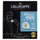LOLLO COFFEE PODS ESE 44 MM DECAFFEINATED AMORE DEK X50 (1 in a box)