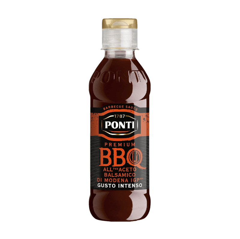 PONTI BBQ SAUCE WITH BALSAMIC VINEGAR OF MODENA GPI. 250 GR (6 in a box)
