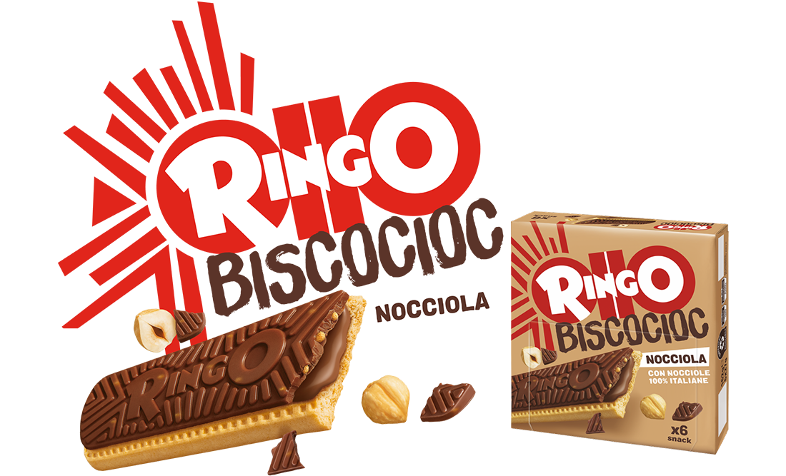 PAVESI RINGO BISCOTTI BISCOCIOC HAZELNUT X6 162 GR (12 in a box)