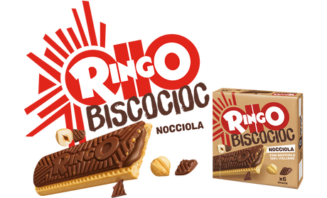 PAVESI RINGO BISCOTTI BISCOCIOC HAZELNUT X6 162 GR (12 in a box)
