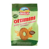 DIVELLA BISCOTTI WHOLEMEAL OTTIMINI INTEGRALI WITHOUT ADDED SUGAR 400 GR (18 IN A BOX)