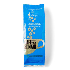 BONANI DECAFFEINATED COFFEE BEANS 500 G (12 IN A BOX)