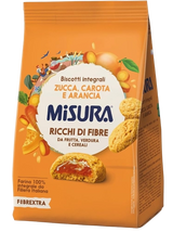 MISURA FIBRE EXTRA BISCOTTI FILLED PUMPKIN CARROT ORANGE 260 GR (8 in a box)
