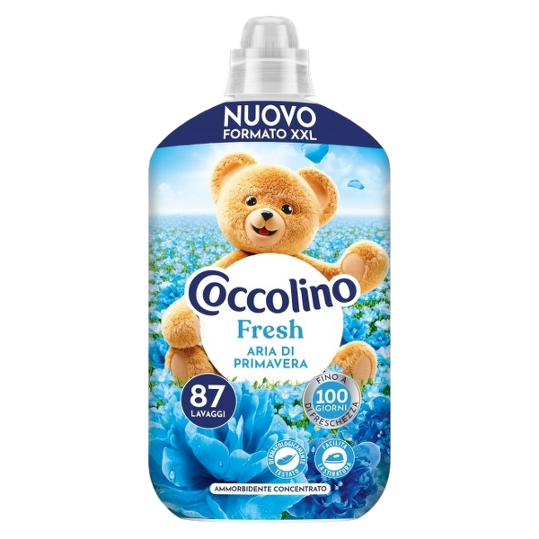 COCCOLINO SOFTENER CONCENTRATED FRESH ARIA DI PRIMAVERA 87 WASHES 952 ML (6 in a box)