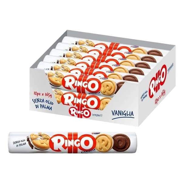 PAVESI RINGO BISCOTTI VANILLA STICK 165 GR (12 in a box)