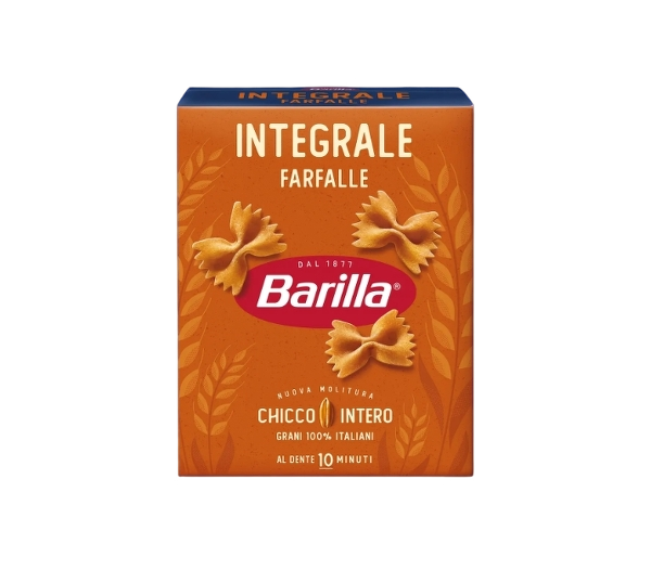 BARILLA PASTA WHOLEMEAL FARFALLE 500 GR (10 IN A BOX)