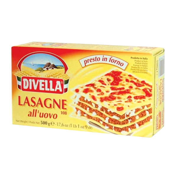 DIVELLA PASTA ALL'UOVO LASAGNE N.108 500 GR (12 in a box)
