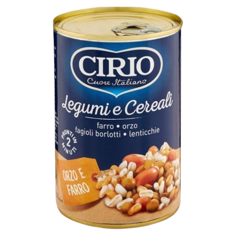 CIRIO LEGUMES & CEREALS LENTILS AND BORLOTTI BEANS 200 GR X2 (6 in a box)