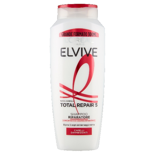 L'OREAL ELVIVE SHAMPOO TOTAL REPAIR RIPARATORE DAMAGED HAIR 300 ML (12 in a box)