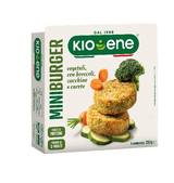 KIO ENE VEGETABLES MINI BURGER BROCCOLI ZUCCHINI AND CARROTS 200 GR (6 in a box)