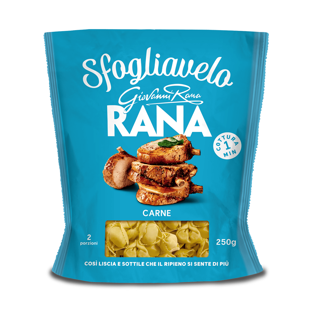 RANA SFOGLIAVELO STUFFED PASTA TORTELLINI WITH MEAT 250 GR (4 in a box)