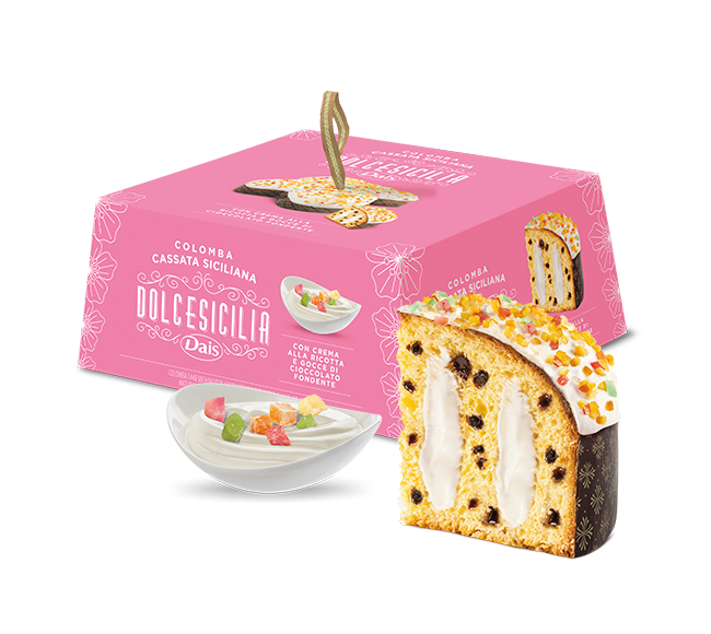 DAIS COLOMBA CASSATA SICILIANA RICOTTA AND CHOCOLATE CHIPS 800 GR (12 in a box)