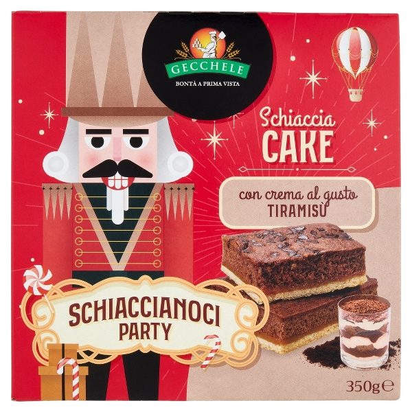 GECCHELE CAKE SCHIACCIANOCI PARTY TIRAMISU' 350 GR (6 in a box)