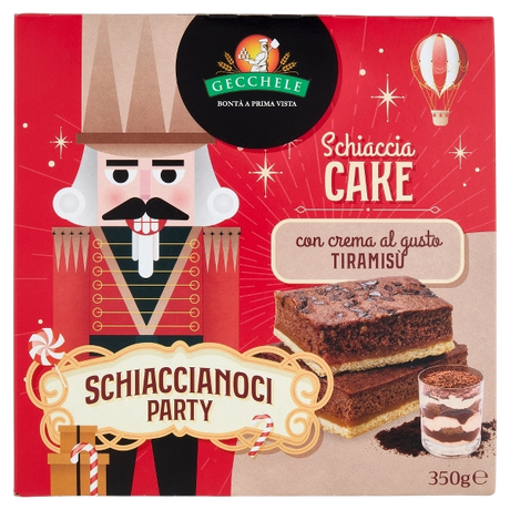 GECCHELE CAKE SCHIACCIANOCI PARTY TIRAMISU' 350 GR (6 in a box)