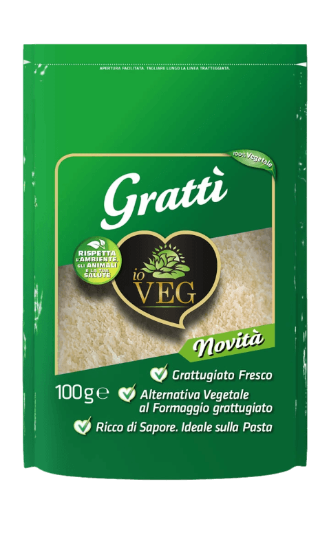 IO VEG CHEESE ALTERNATIVES GRATTI' GRATED FRESH 100 GR (15 in a box)