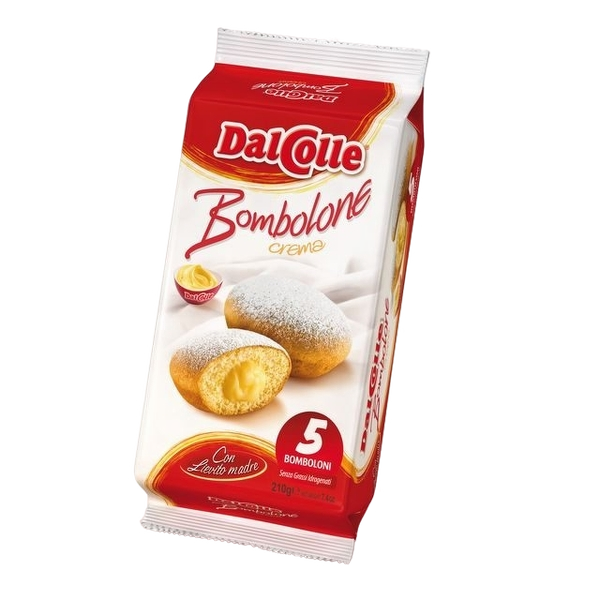 DAL COLLE SNACK BOMBOLONE CREAM PASTICCERA X5 210 GR (12 in a box)
